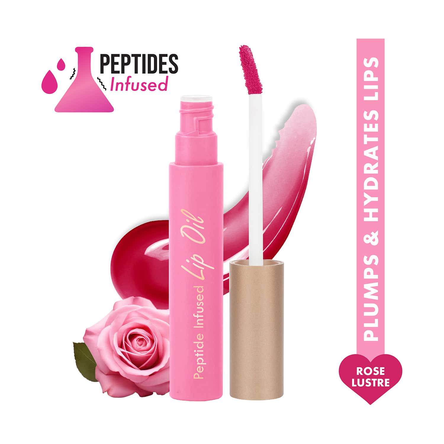 Insight Cosmetics Peptide Infused Lip Oil Rose Lustre