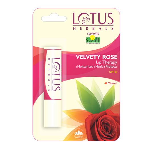 LOTUS HERBALS LIP THERAPY VELVETY ROSE 4 GRM