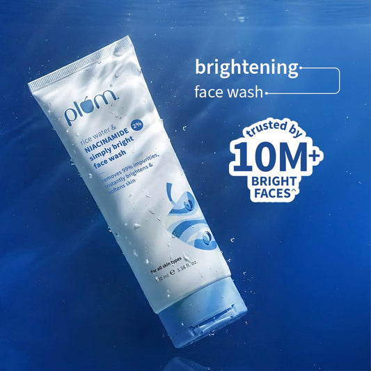 Plum 2% Niacinamide Rice Water Simply Bright Face Wash 100ml