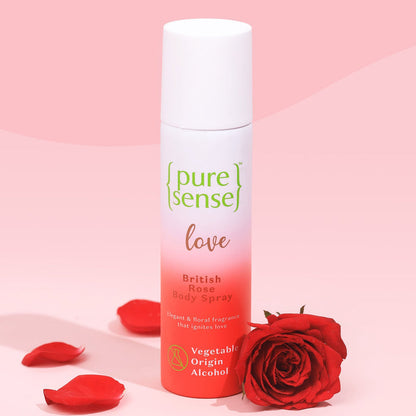 PURE SENSE BRITISH ROSE BODY SPRAY 150ML