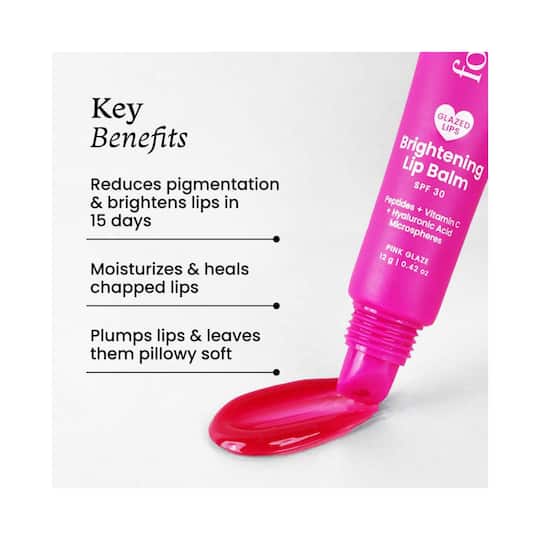 FOXTALE PINK GLAZE BRIGHTING LIP BALM 12G