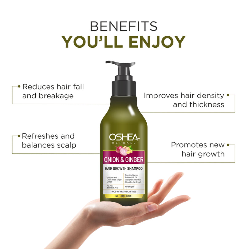 OSHEA ONION & GINGER HAIR GROWTH SHAMPOO 500ML