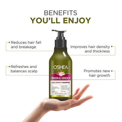 OSHEA ONION & GINGER HAIR GROWTH SHAMPOO 500ML