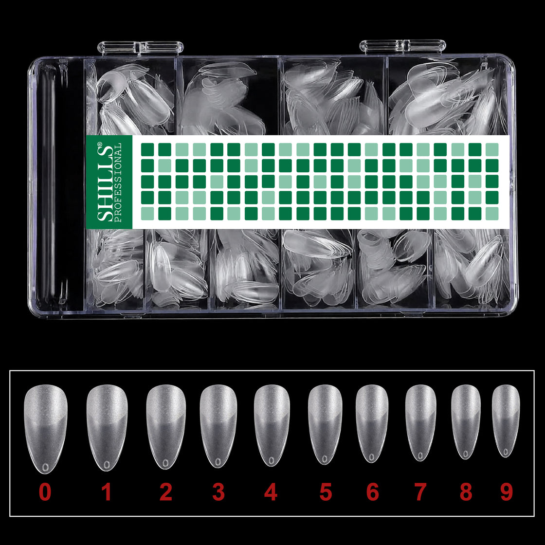 शिल्स नेल टिप्स कोरिया क्लियर वॉटरड्रॉप