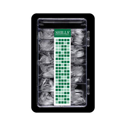 शिल्स नेल टिप्स कोरिया क्लियर शॉर्ट बैले टिप्स