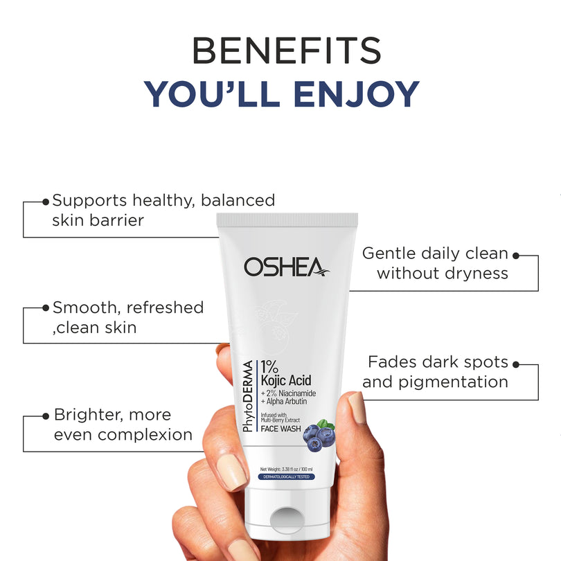 OSHEA PHYTODERMA 1% KOJIC ACID FACE WASH 100ML