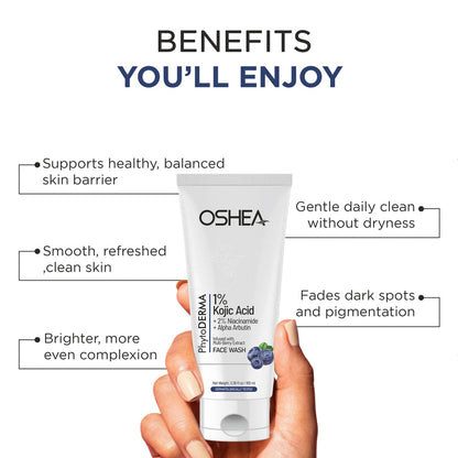 OSHEA PHYTODERMA 1% KOJIC ACID FACE WASH 100ML