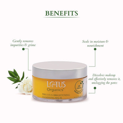 LOTUS ORGANICS PRECIOUS BRIGHTNING CLEANSING BALM 50GM