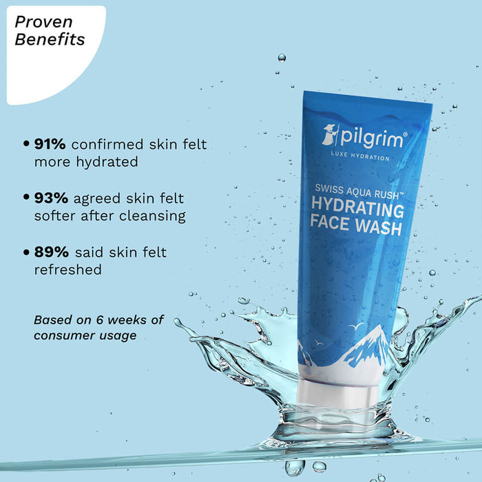 PILGRIM HYDRATING SWISS AQUA RUSH FACE WASH 100GM