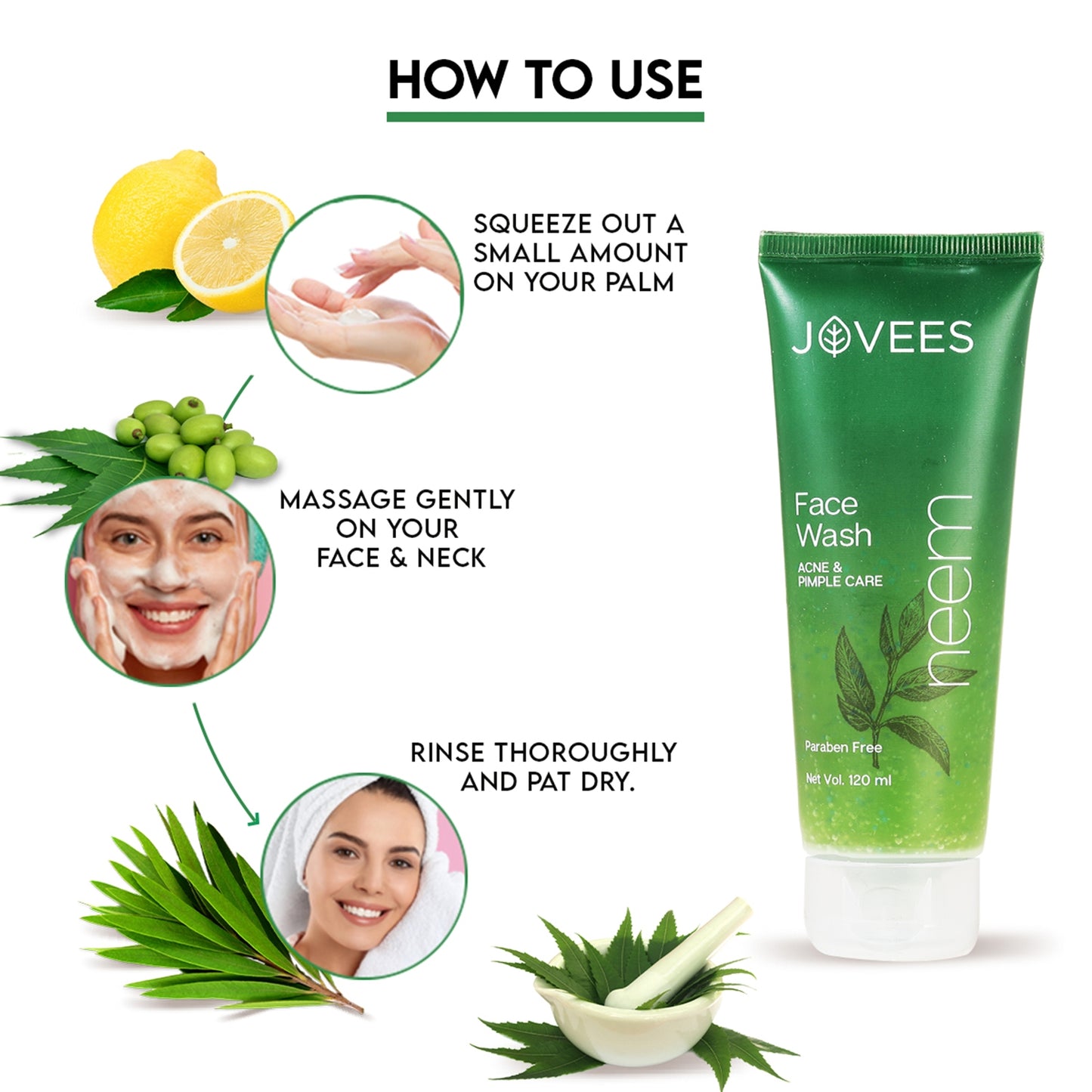 JOVEES NEEM FACE WASH 120ML