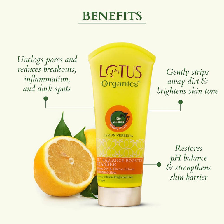 LOTUS ORGANICS VIT C RADIANCE BOOSTER FACE WASH 100GM