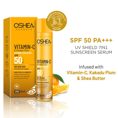 OSHEA VITAMIN-C & KAKADU PLUM INVISIBLE SUNSCREEN SPF 50 PA+++ 50ML