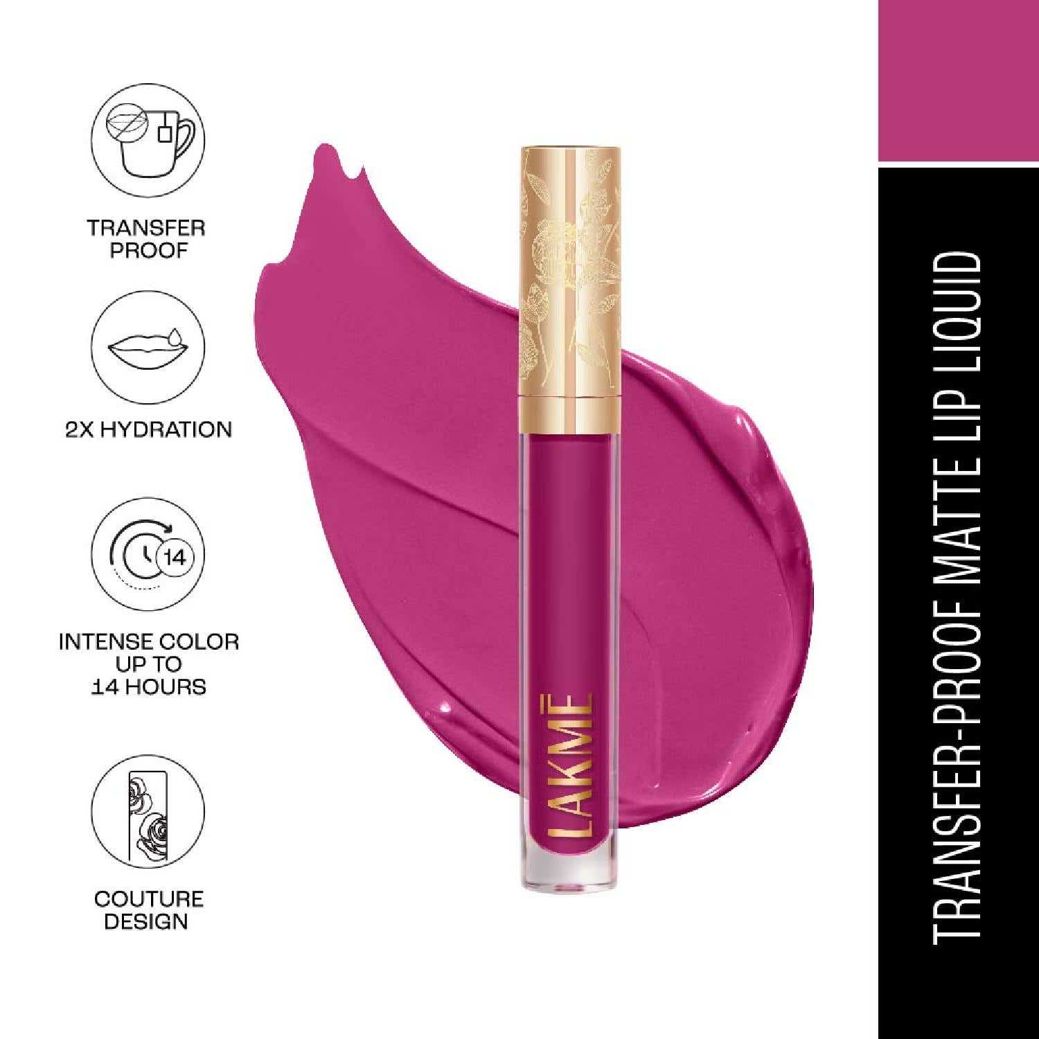 Lakme Rouge Bloom Matte Lip Liquid Iconic Iris