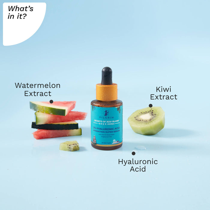 PILGRIM HYALURONIC ACID WITH KIWI AND WATERMELON FACE SERUM 30ML