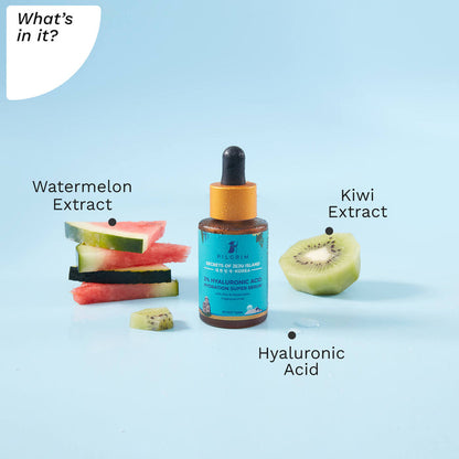 PILGRIM HYALURONIC ACID WITH KIWI AND WATERMELON FACE SERUM 30ML