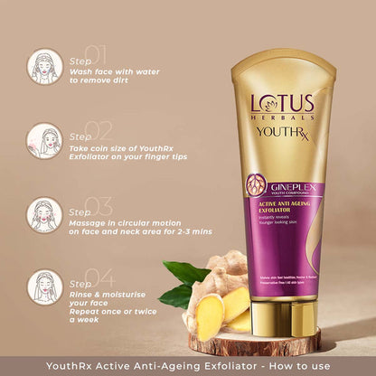 LOTUS HERBALS YOUTH RX ANTI AGEING EXFOLITATIO 100 G