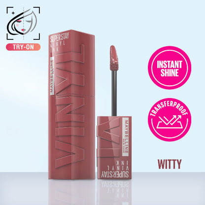 MAYBELLINE LIPSTICK LIQUID SUPER STAY VINYL INK 40 WITTY