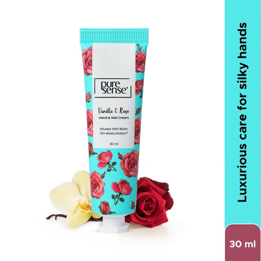 PURE SENSE VANILLA & ROSE HAND & NAIL CREAM 30ML