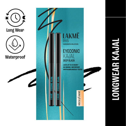 LAKME EYECONIC KAJAL 2IN1 DEEP BLACK