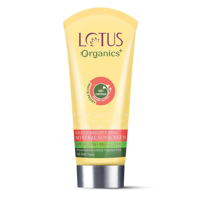 LOTUS ORGANICS SHEER BRIGHTENING MINRAL SUNSCREEN SPF 50 50GM