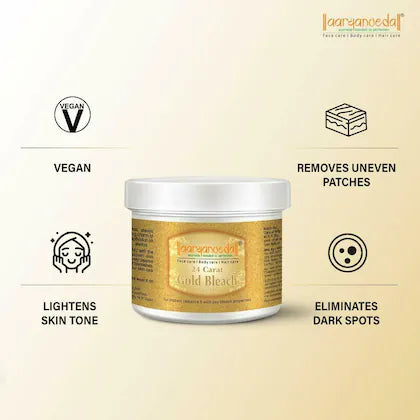 ARYANVEDA 24 CARAT GOLD BLEACH CREAM INSTANT GLOW 43G