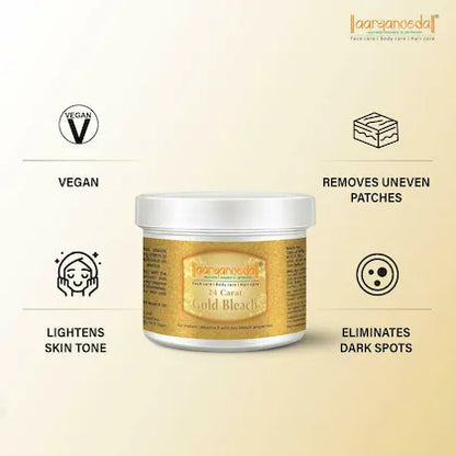 ARYANVEDA 24 CARAT GOLD BLEACH CREAM INSTANT GLOW 43G