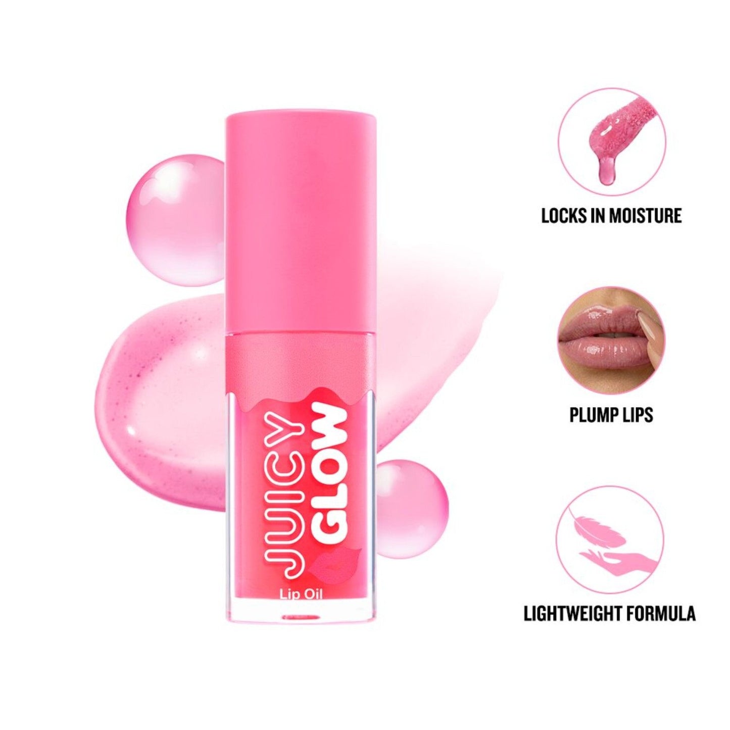 FOREVER 52 JUICY GLOW LIP OIL JGI002 BUBBLEGUM