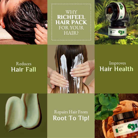 RICHFEEL BRAHMI INTENSIVE REPAIR HAIR PACK 100G