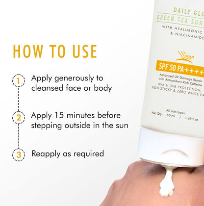 MCAFFEINE SUNSCREEN SPF 50 GREEN TEA
