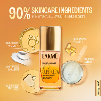 LAKME VITAMIN-C SUPERGLOW PERFECTING TINT C100 COOL IVRY 25ML