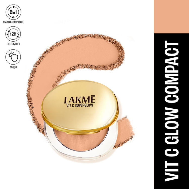 LAKME VITAMIN-C SUPERGLOW COMPACT 38 WALNUT 8G