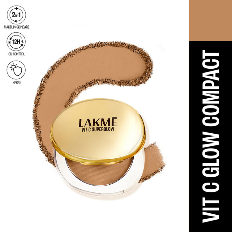 LAKME VITAMIN-C SUPERGLOW COMPACT 38 WALNUT 8G