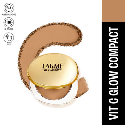 LAKME VITAMIN-C SUPERGLOW COMPACT 38 WALNUT 8G