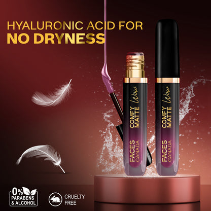 FACES COMFY MATTE WOW LIQUID LIPSTICK 10 ORCHID OPULENCE (CC6225) 3.8ML