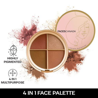 FACES SECOND SKIN 4-IN-1 FACE PALETTE 145 GM CC5690