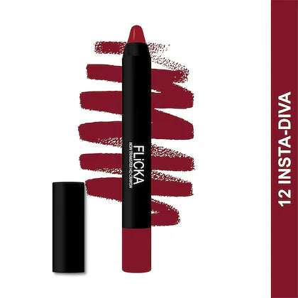 FLICKA LASTING LIPSENSE NON TRANSFER HD CRAYON 12 INSTA DIVA