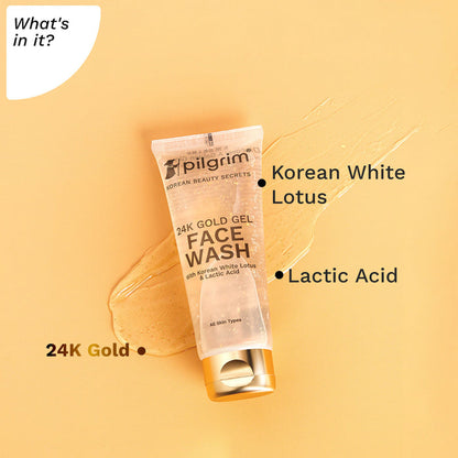 PILGRIM 24K GOLD GEL FACE WASH 80ML
