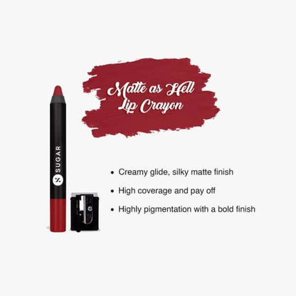 SUGAR LIP CRAYON MATTE AS HELL 10 CHERRY DARLING 2.8 G