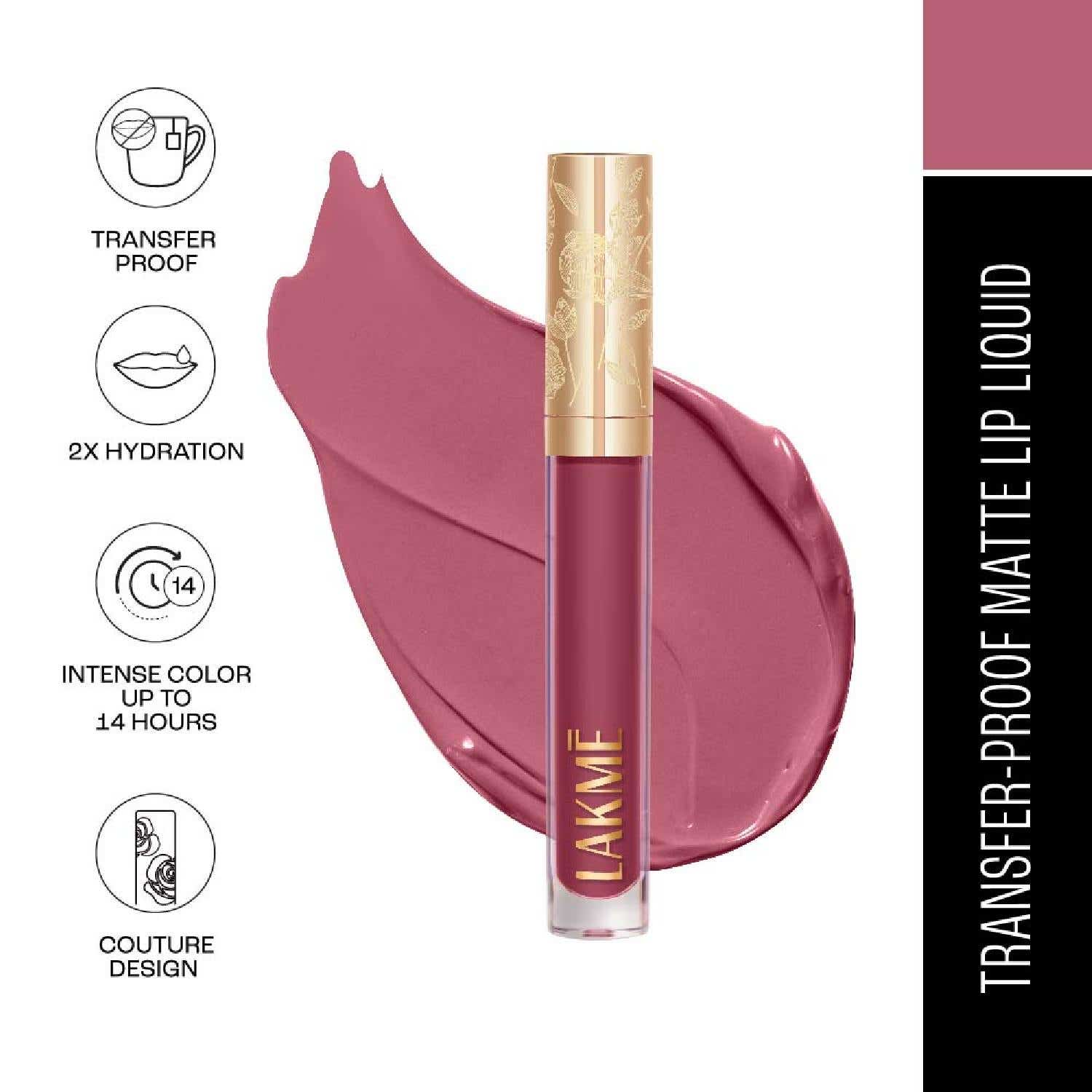 Lakme Rouge Bloom Matte Lip Liquid Blushing Bae