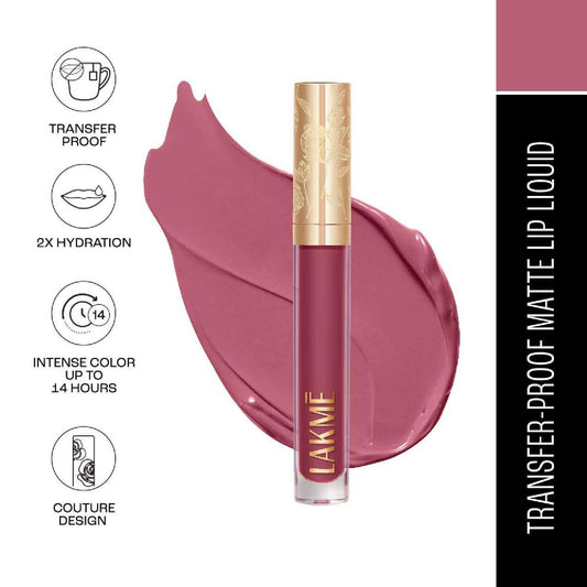 Lakme Rouge Bloom Matte Lip Liquid Blushing Bae