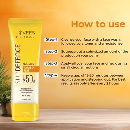 JOVEES SPF 50 SUNDEFENCE CREAM 100 ML