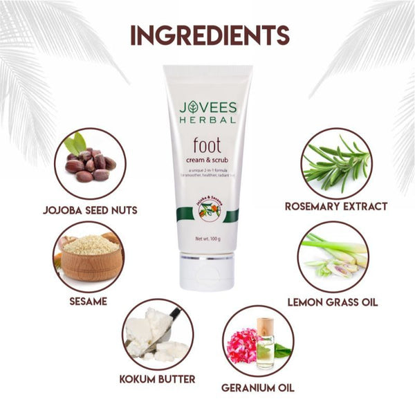 JOVEES FOOT CREAM AND SCRUB 100GM