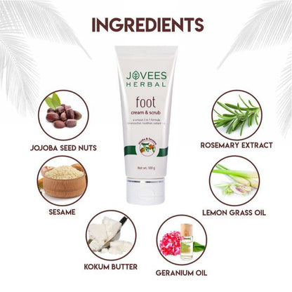 JOVEES FOOT CREAM AND SCRUB 100GM