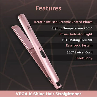 VEGA VHSH 28 FLAT HAIR STRAIGHTENER