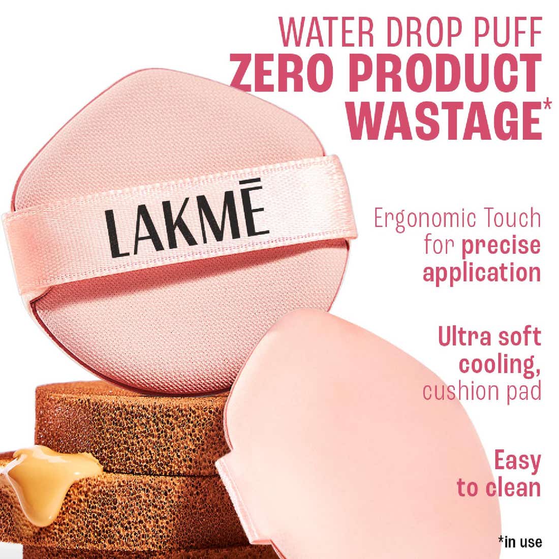 LAKME 9TO5 HYA BEACH EDIT CUSHION FOUNDATION SPF 40 C100 COOL IVORY