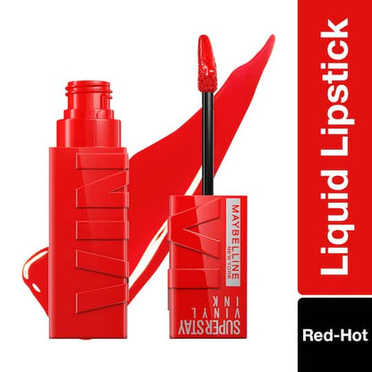 MAYBELLINE LIPSTICK LIQUID SUPER STAY VINYL INK 25 RED HOT