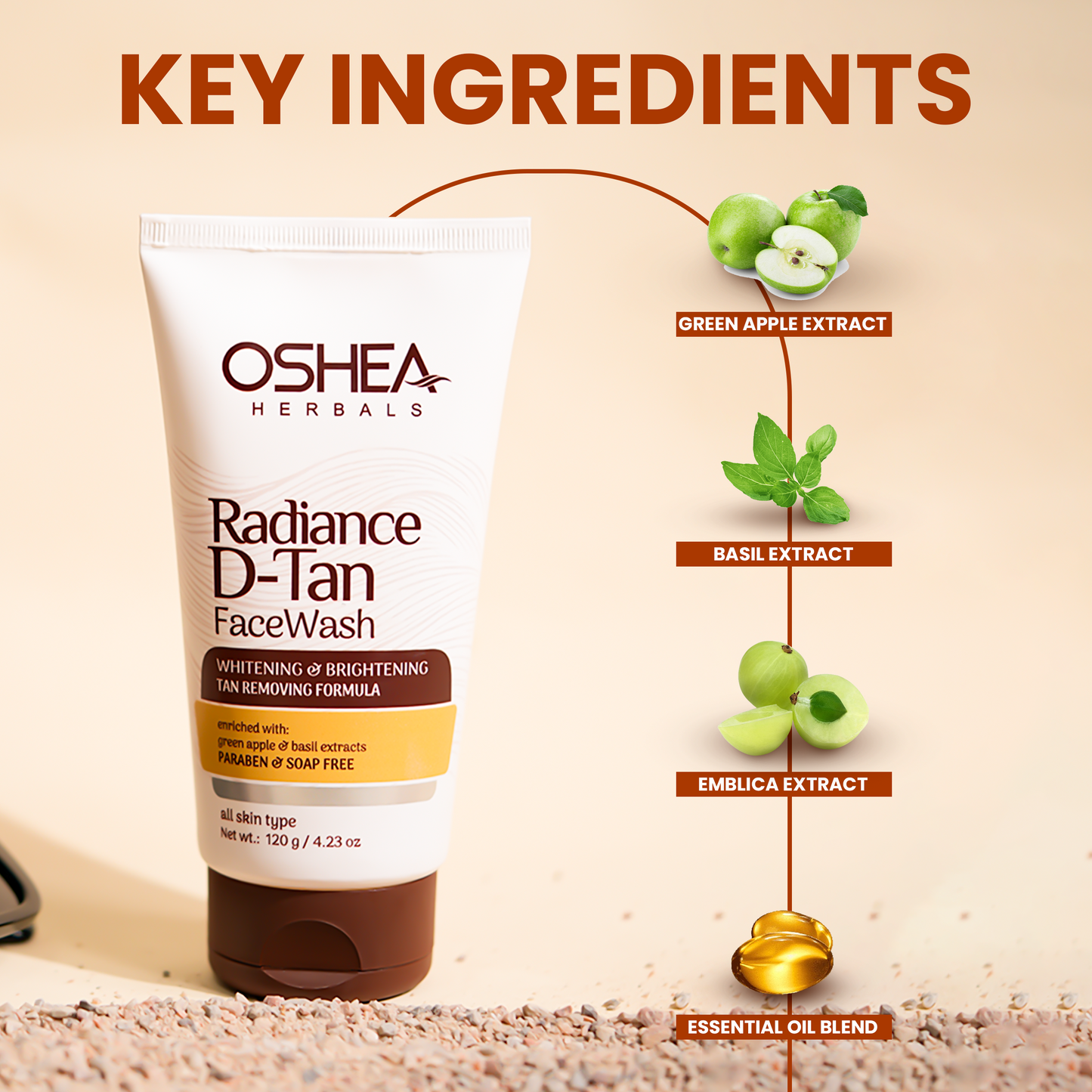 OSHEA FACEWASH DE TAN