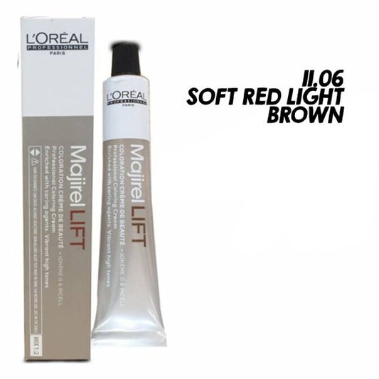 L'Oreal Majirel Lift hair color tube and packaging on a white background