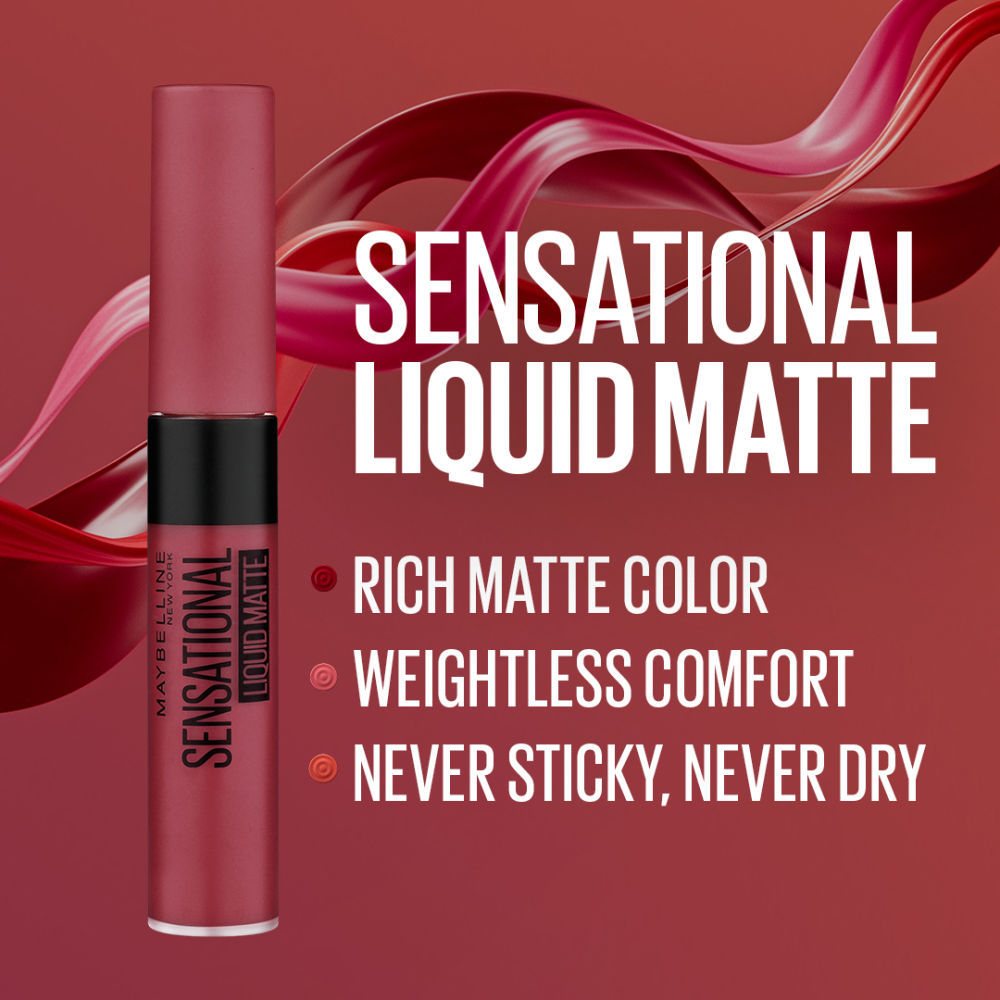 MAYBELLINE LIPSTICK LIQUID COLOR SENSATIONAL MATTE 24 TOUCH OF SPICE