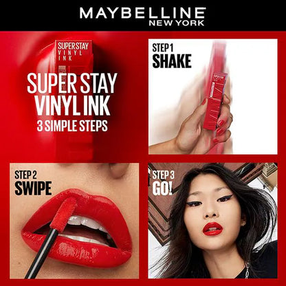 MAYBELLINE LIPSTICK LIQUID SUPER STAY VINYL INK 20 COY